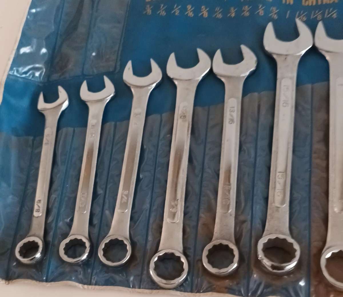 10 Piece Heavy Duty Combination Spanner Set. Never Used. From 31.75mm to 15.87mm.