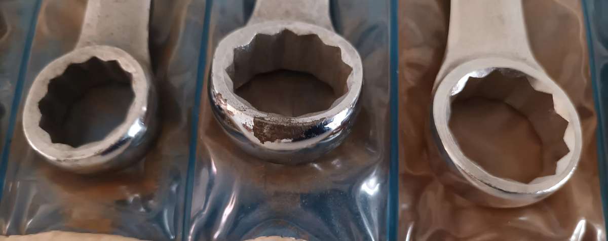 10 Piece Heavy Duty Combination Spanner Set. Never Used. From 31.75mm to 15.87mm.