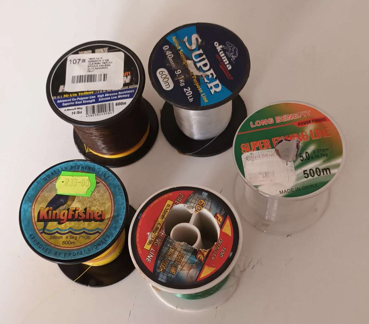 Lot of Used Fishing Line.