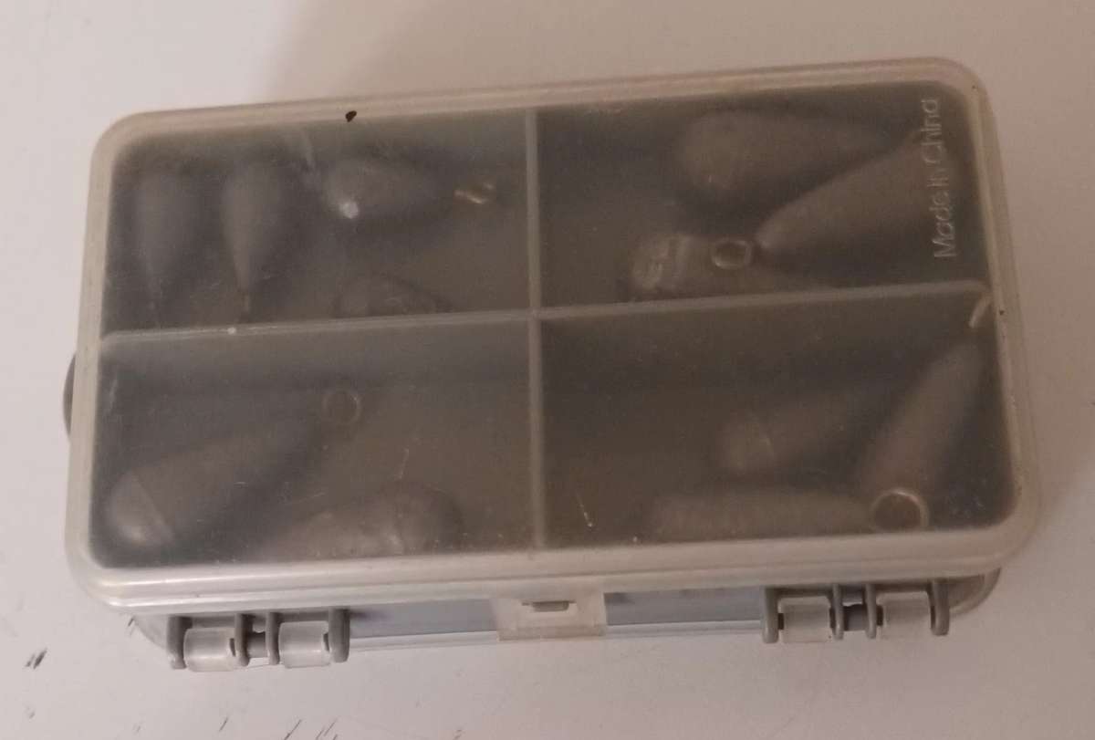 Fishing Weights in Double sided Case.