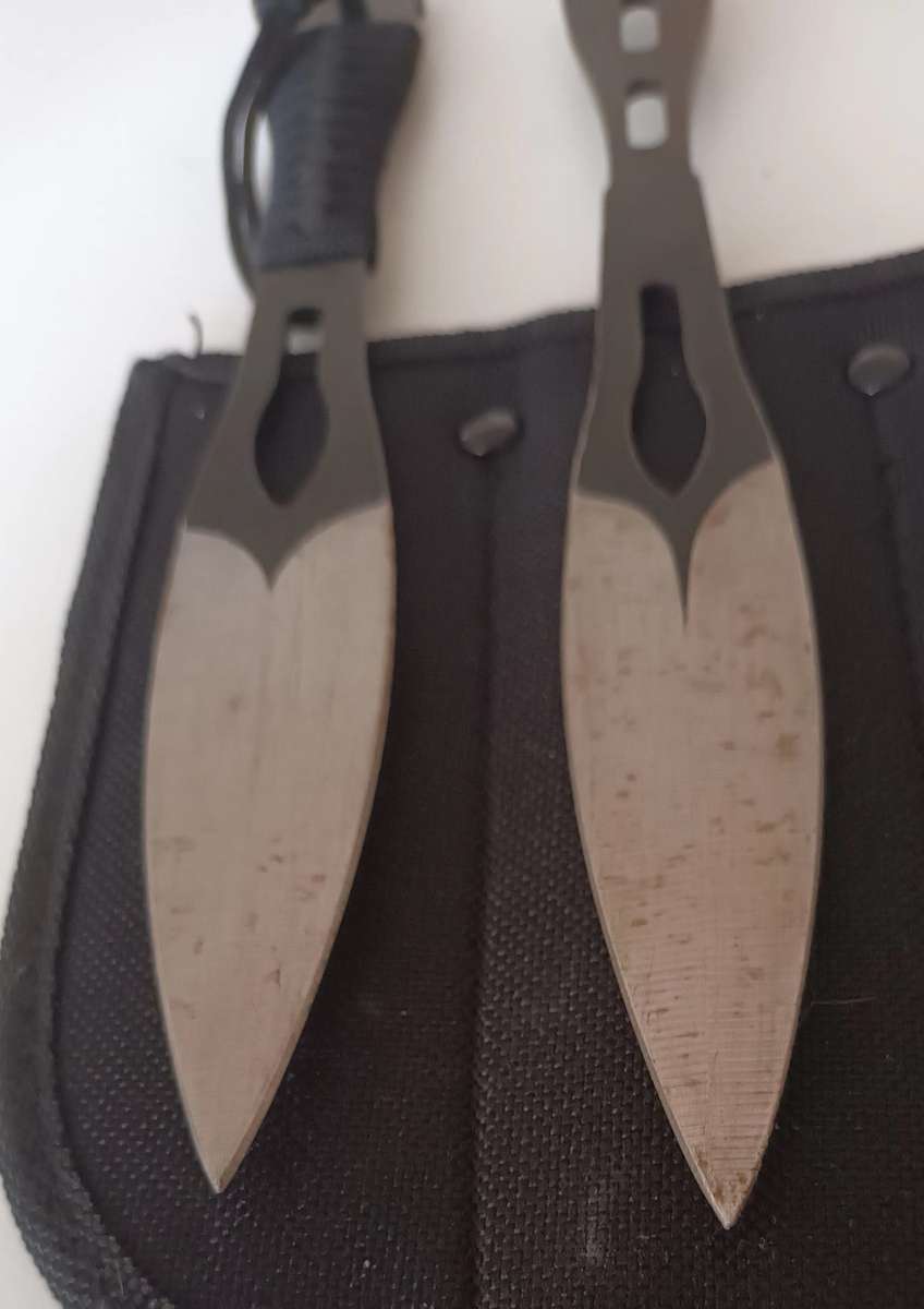 2x Throwing Knives in pouch.