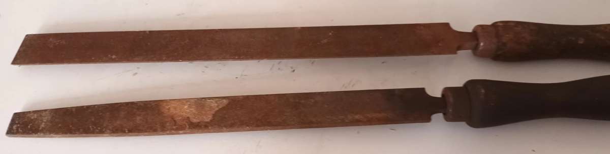 2x Files. Length 52cm & 47cm.