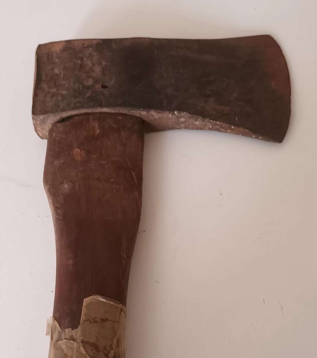 Vintage Wooden Handle Axe. Length 39cm. Width 15.7cm.