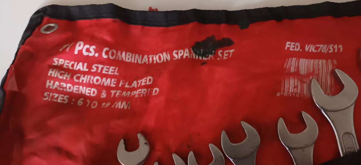 11 Piece Combination Spanner Set.