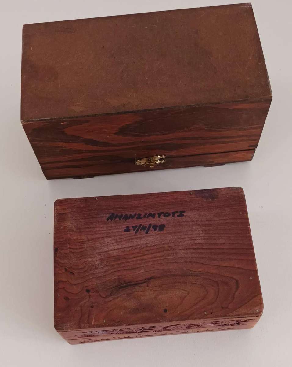 2x Wooden Hand-Crafted Wooden Jewellery Boxes.