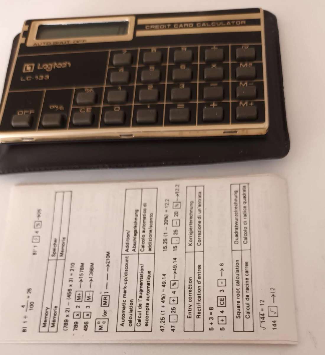 Vintage Logitech Credit Card Calculator.