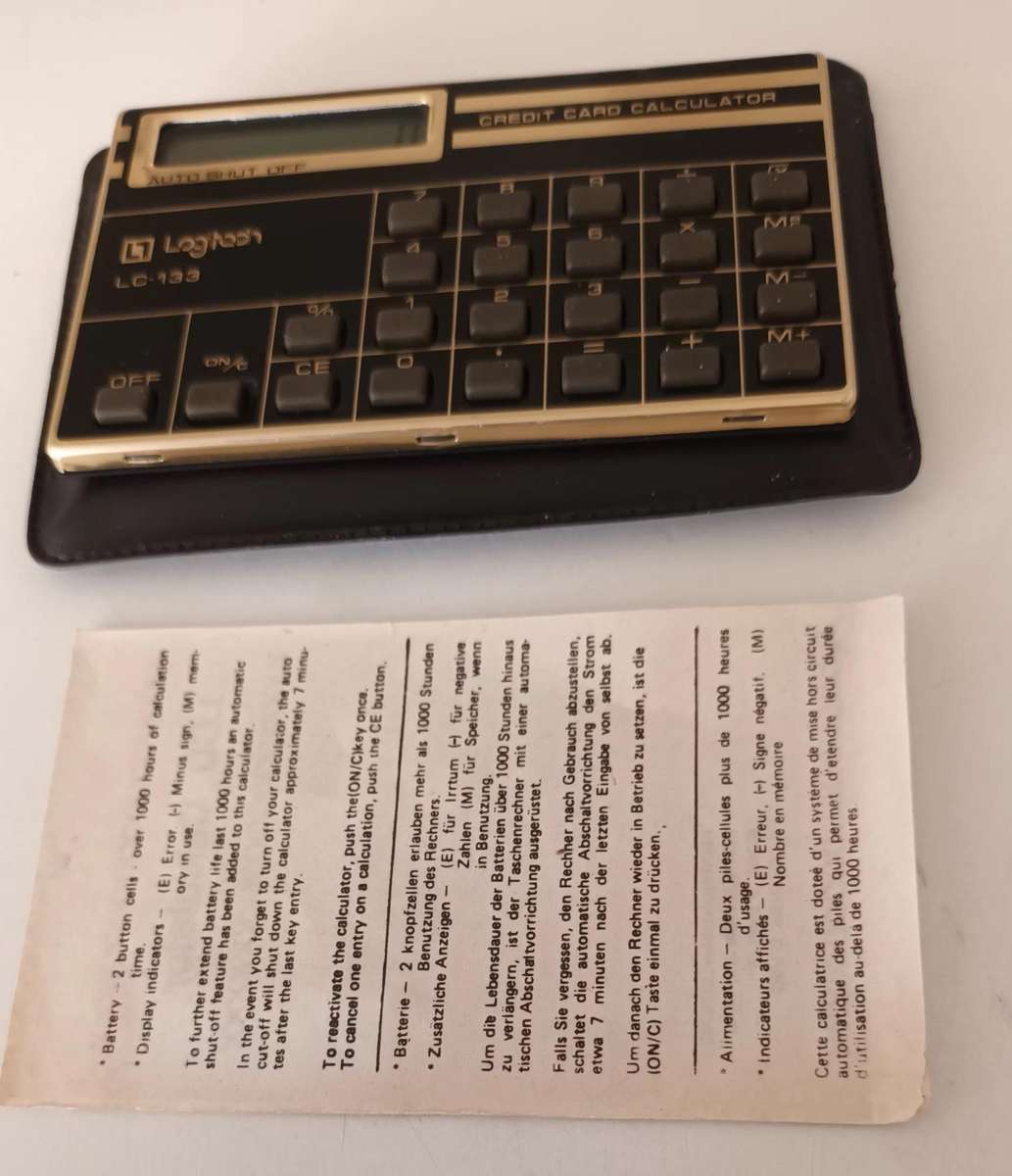 Vintage Logitech Credit Card Calculator.