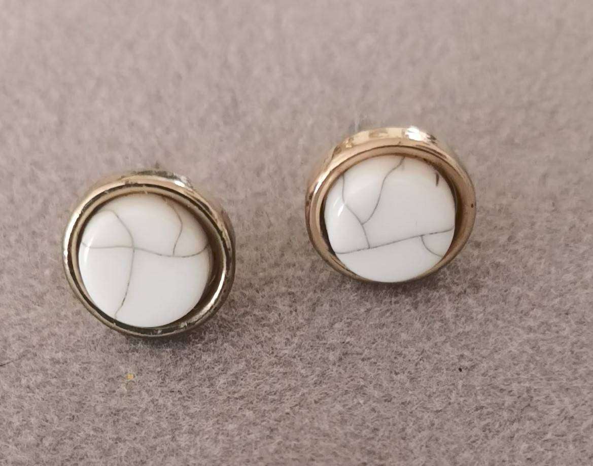 Gold Pated Earrings.