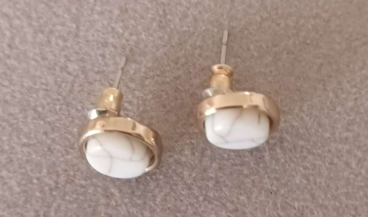 Gold Pated Earrings.