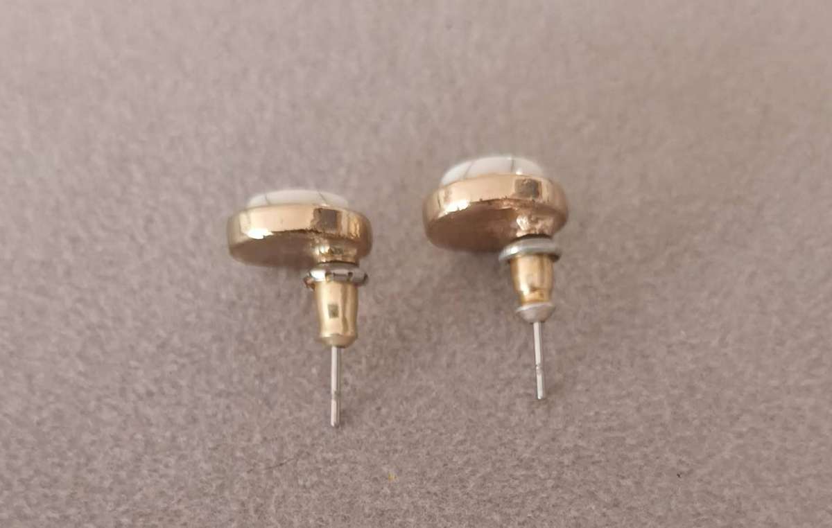 Gold Pated Earrings.