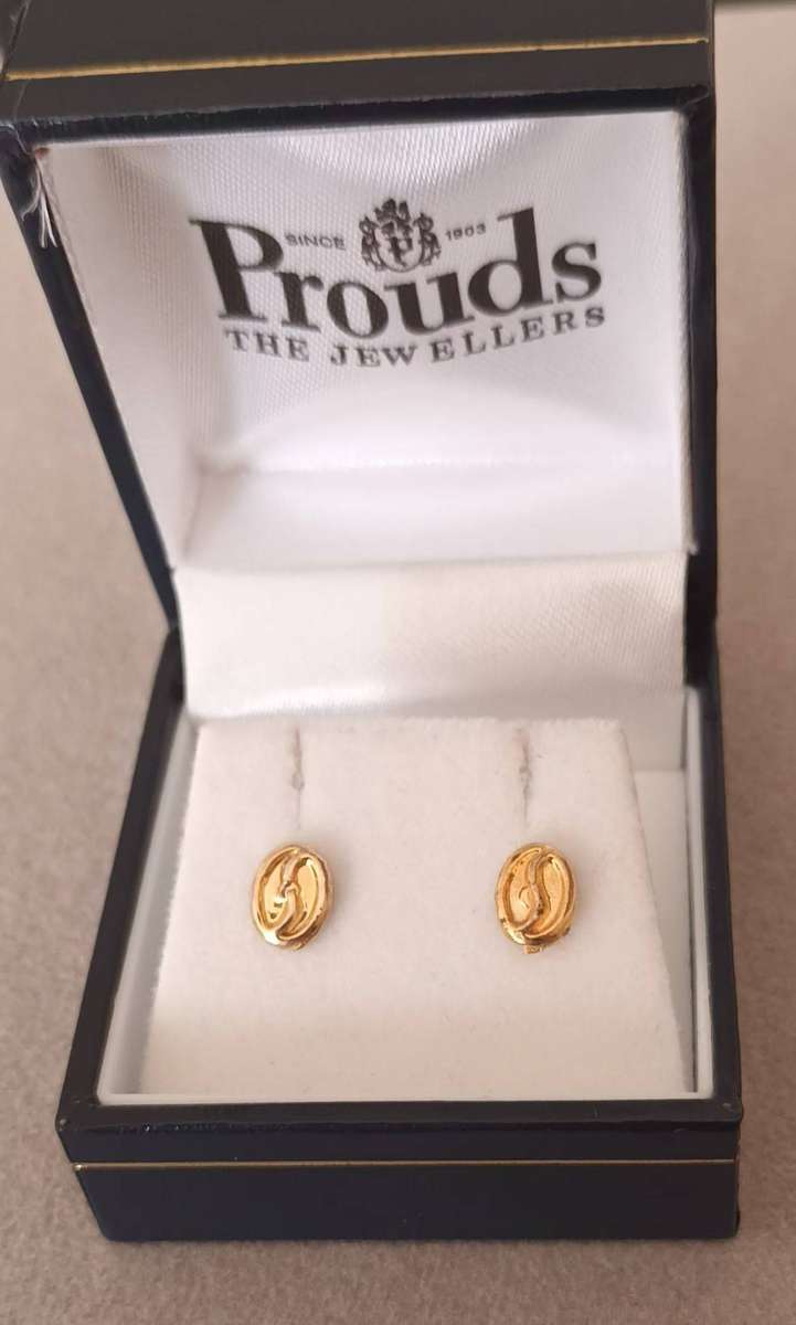 Gold Plated Stud Earrings.