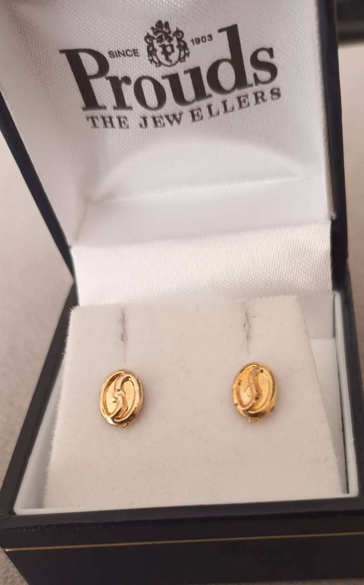 Gold Plated Stud Earrings.