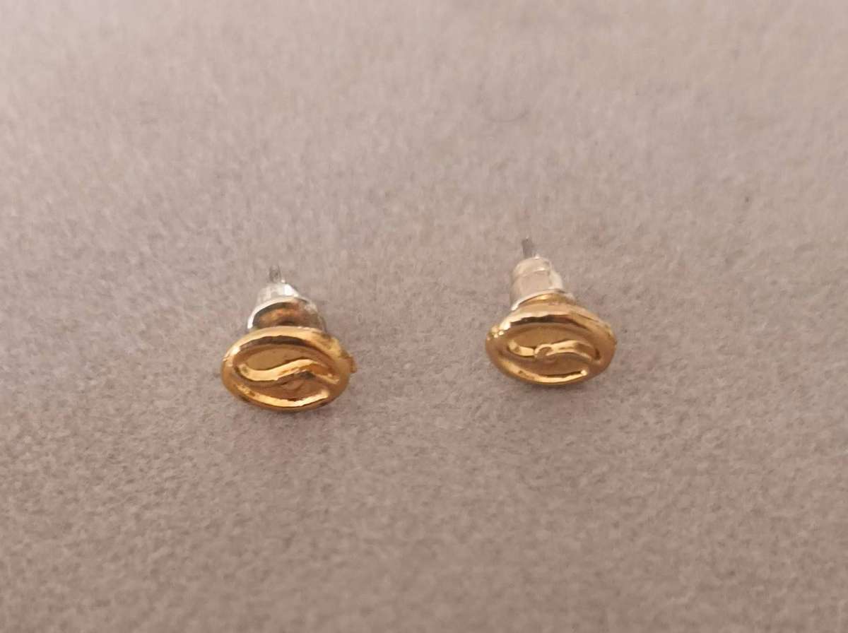 Gold Plated Stud Earrings.