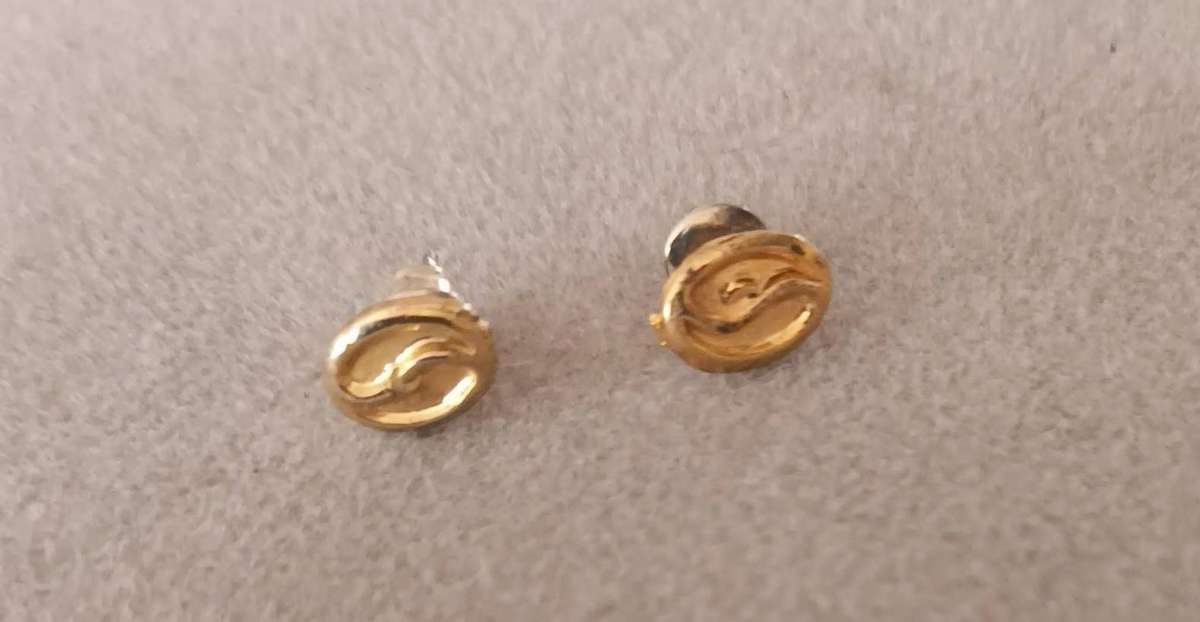 Gold Plated Stud Earrings.