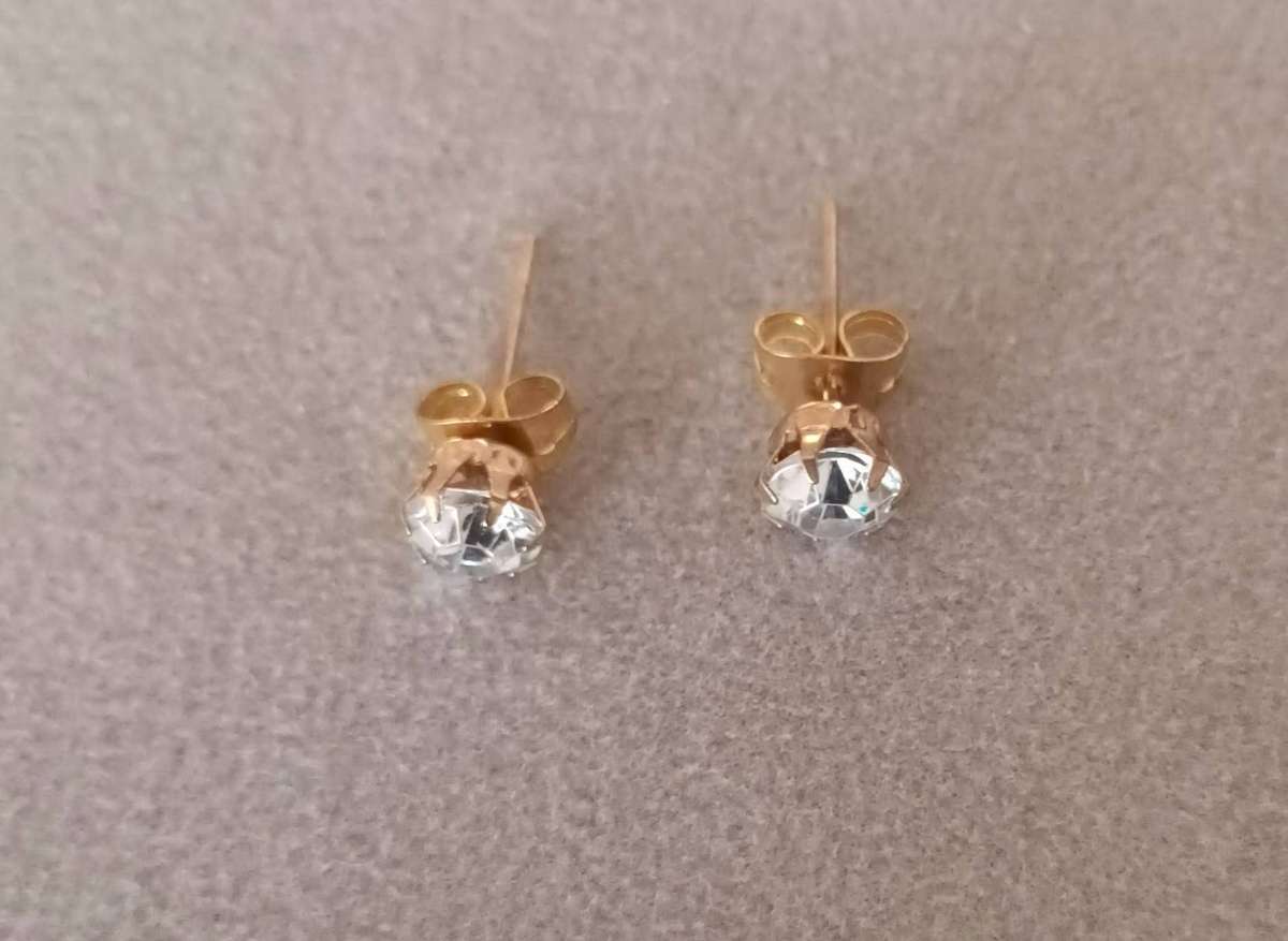 Gold Plated Stud Earrings.