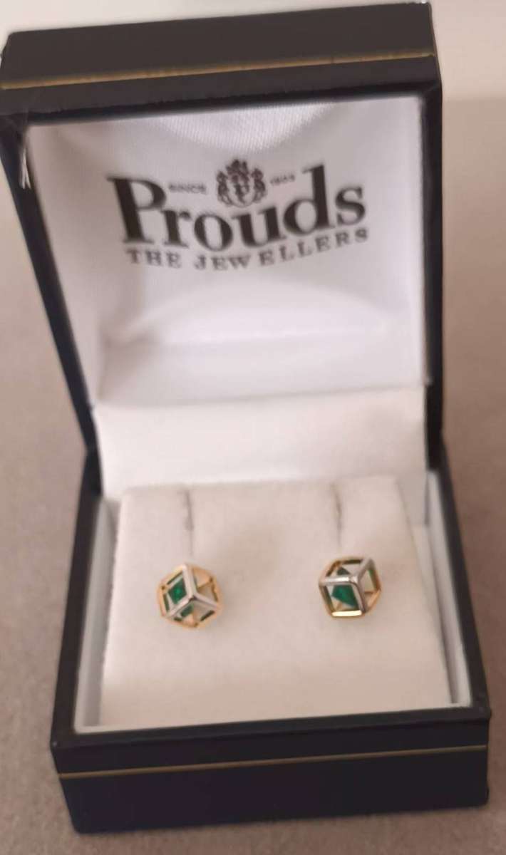 Plated 2 Tone Fashion Earrings.