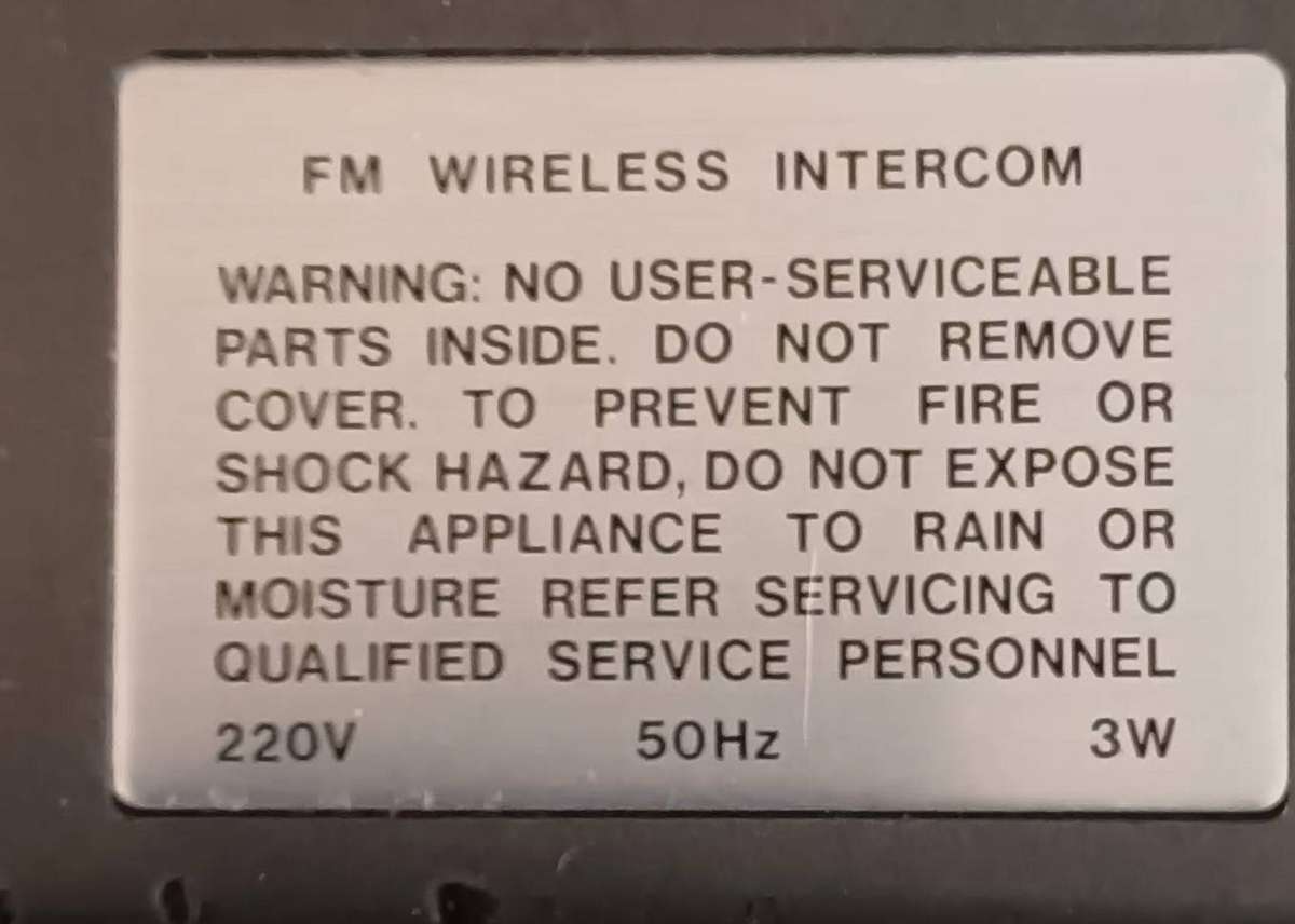 Wireless Intercom System.