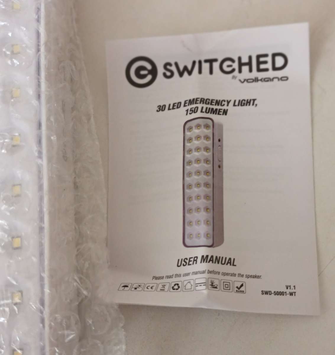 SWITCHED 30 LED Emergency Light.