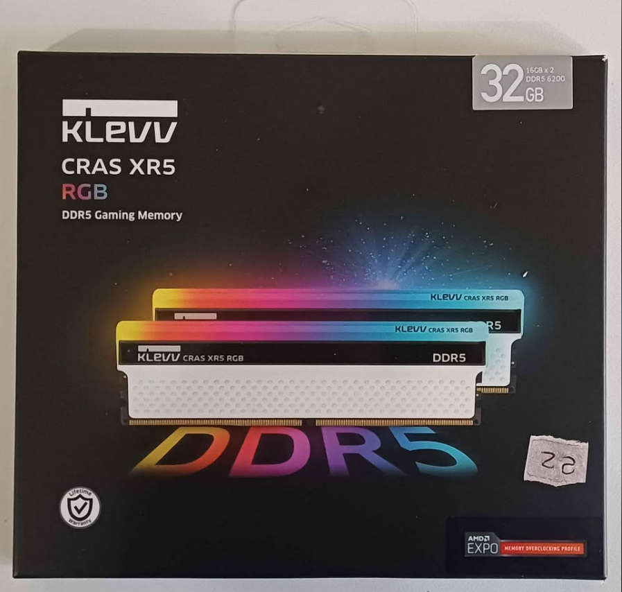 KLEVV CRAS XR5 RGB 32GB Kit (16GB x2) 6200MHz DDR5 Kit