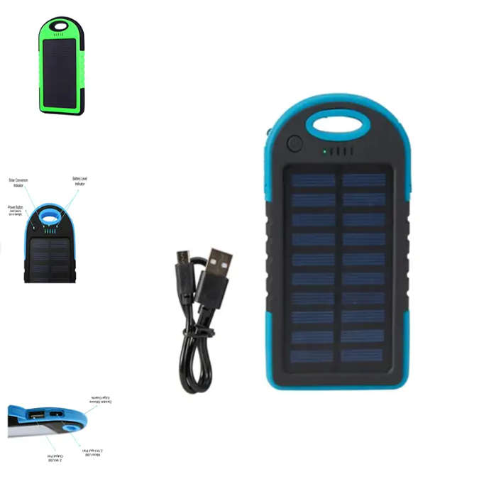 Solar Charger Portable Dual USB Solar Battery Charger Power Bank.