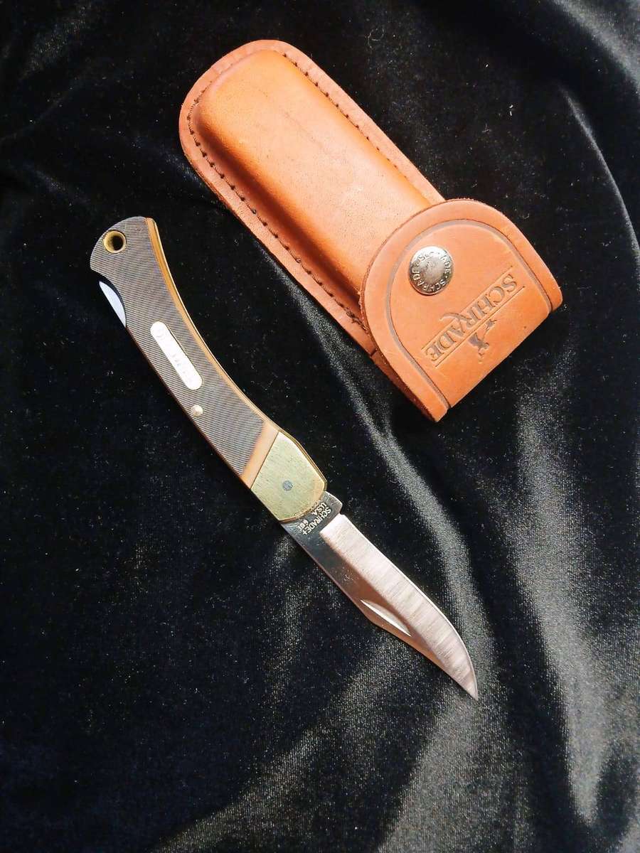 SCHRADE OLD TIMER 60T GOLDEN BEAR LOCKBACK FOLDING KNIFE - 1991 (COLLECTOR) - DISCONTINUED