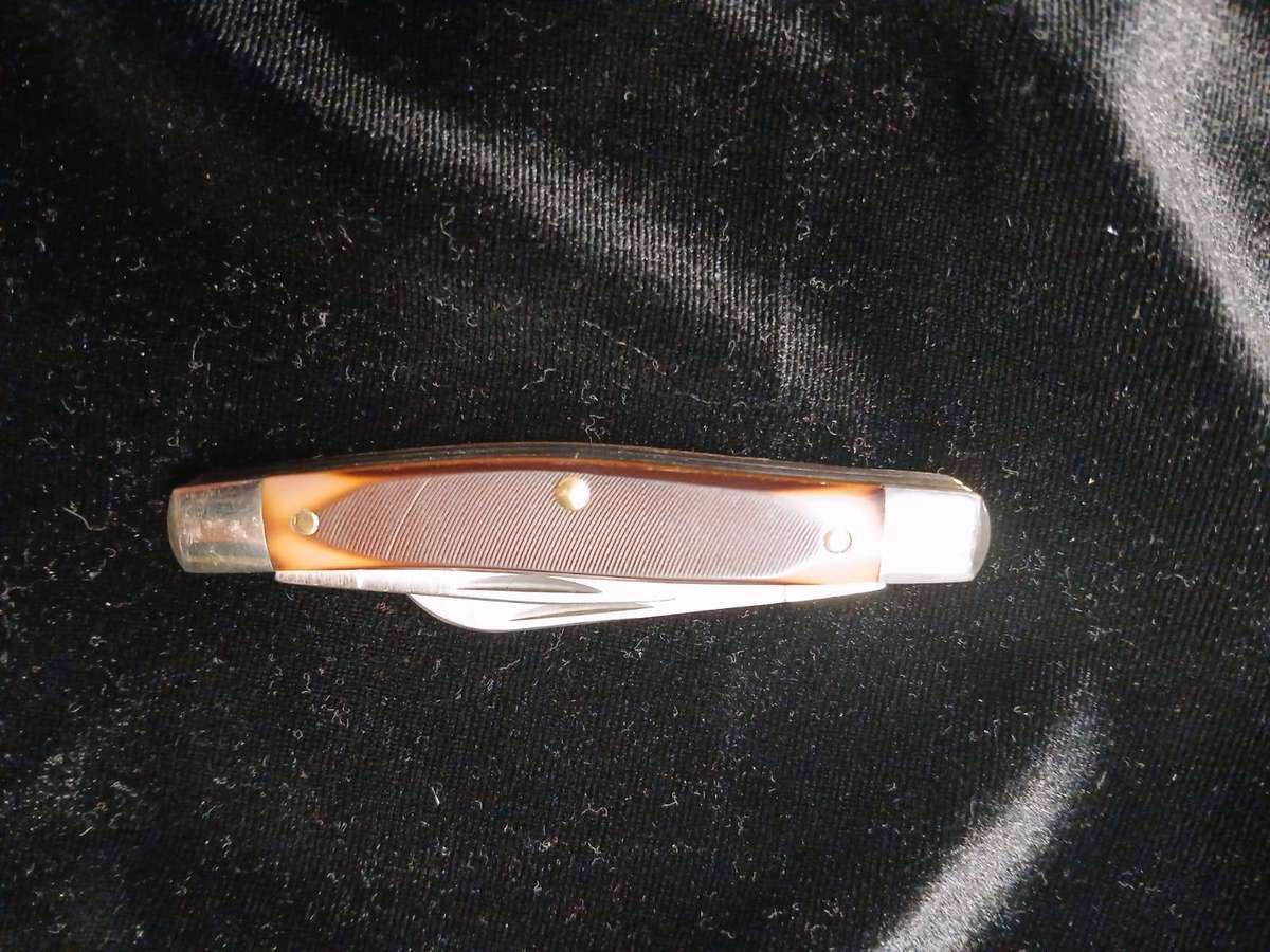SCHRADE USA 340T - MIDDLEMAN STOCMAN THREE BLADE FOLDING KNIFE (COLLECTOR)
