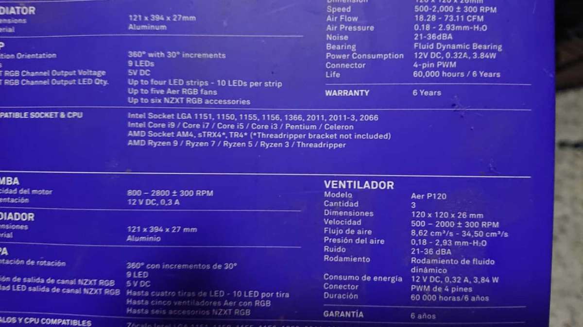 Cpu water cooler nzxt kraken x73