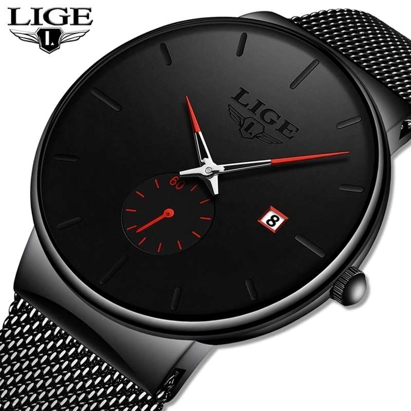 LIGE AeroSlim: Ultra-Thin Fashion Sports Watch
