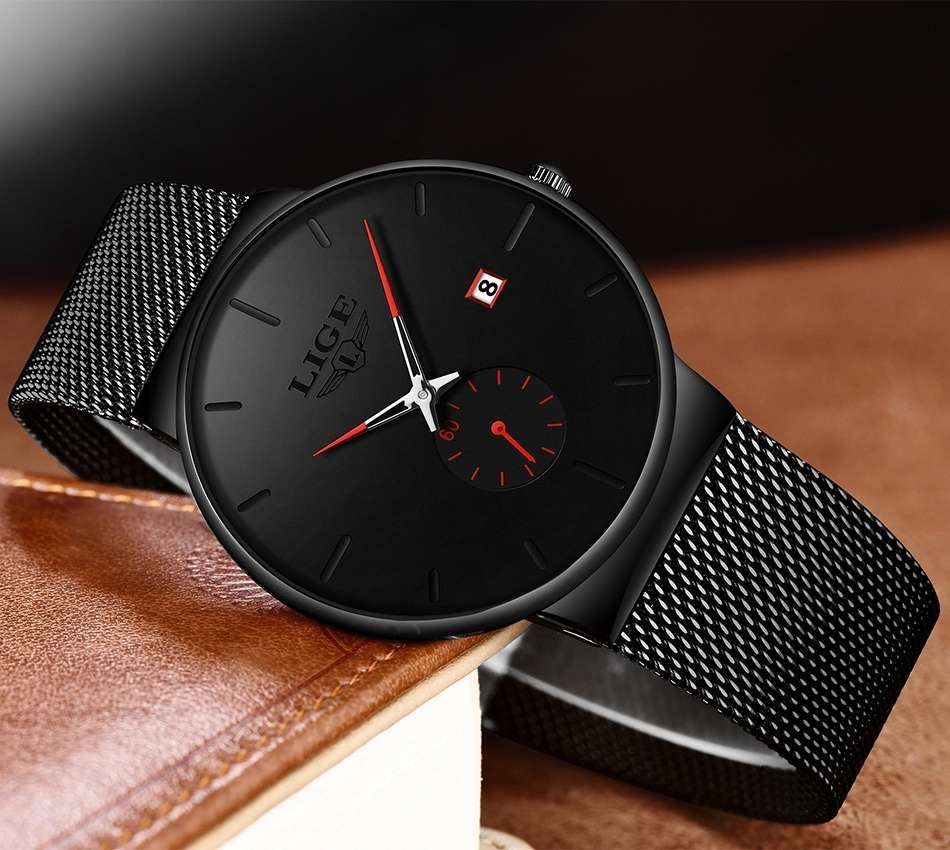 LIGE AeroSlim: Ultra-Thin Fashion Sports Watch