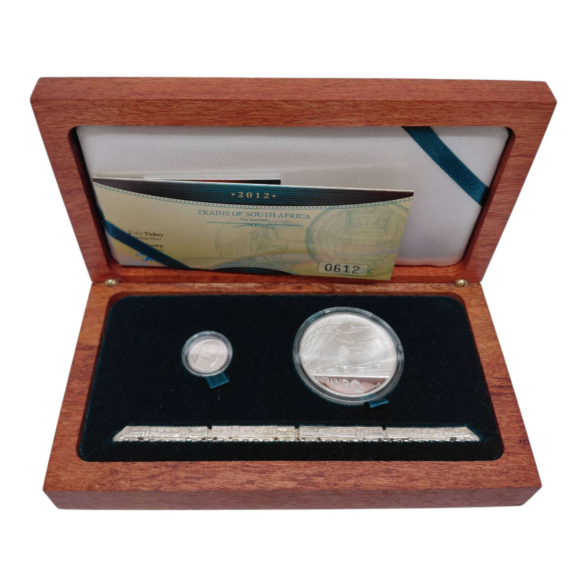 2012 Silver Gautrain Crown And Tickey Combo Set