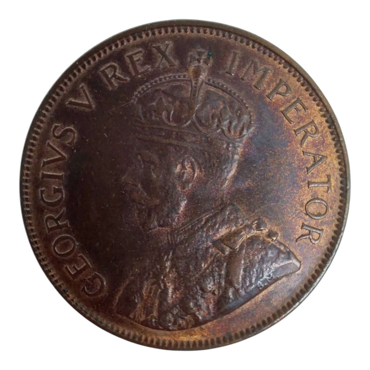 1936 South Africa 1 Penny  George V  Bronze  KM#14.3