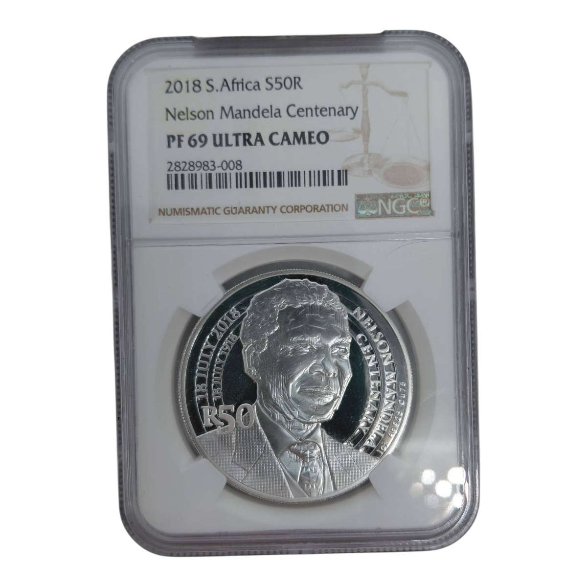 2018 South Africa Nelson Mandela Centenary Set  Graded Coins with Wooden Display Box