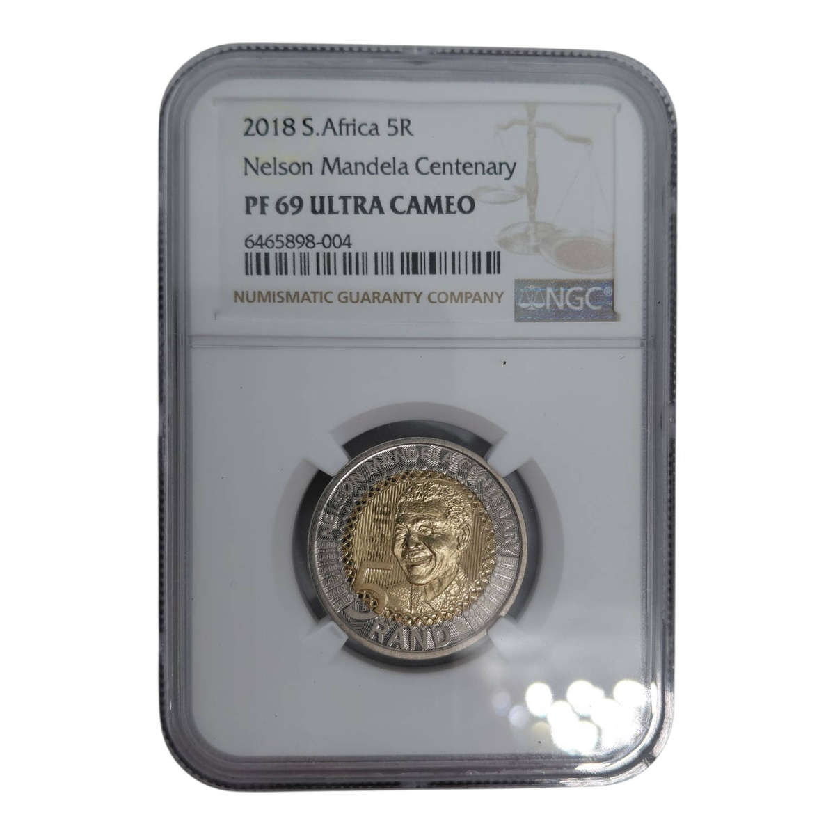 2018 South Africa Nelson Mandela Centenary Set  Graded Coins with Wooden Display Box