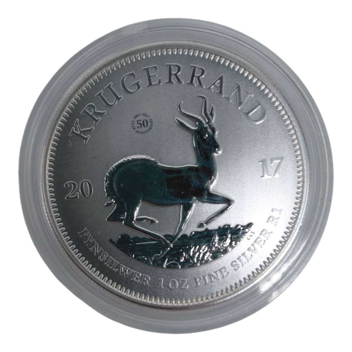 2017 South Africa 50th Anniversary Krugerrand  1 oz Silver Coin