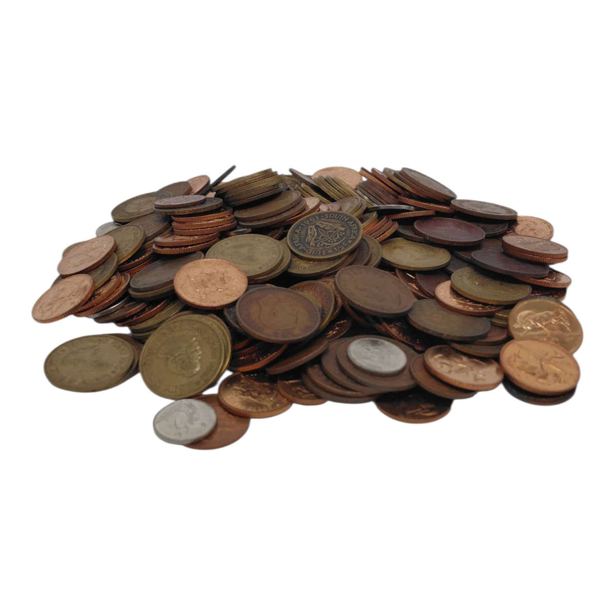 Job Lot #5  Random South African Coins (±19581970, Bulk Lot ±900g)