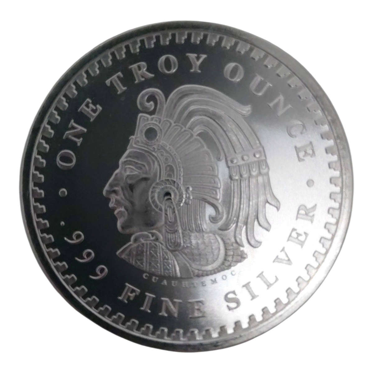 .999 Silver Aztec Calendar Medallion  1 oz