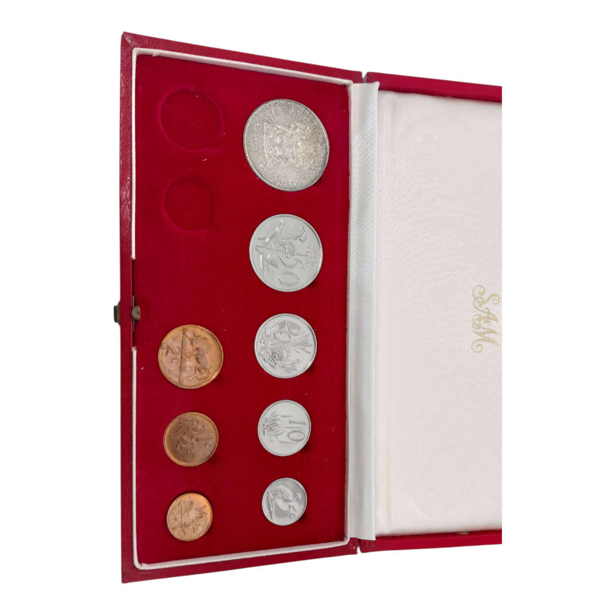 South Africa 1971 Long Proof Set (Without Gold Coins)