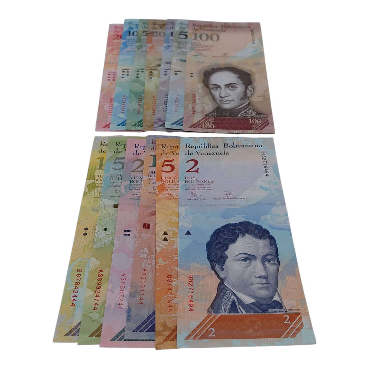 Venezuela Full Banknote Set  República Bolivariana de Venezuela (2  20,000 Bolívares)