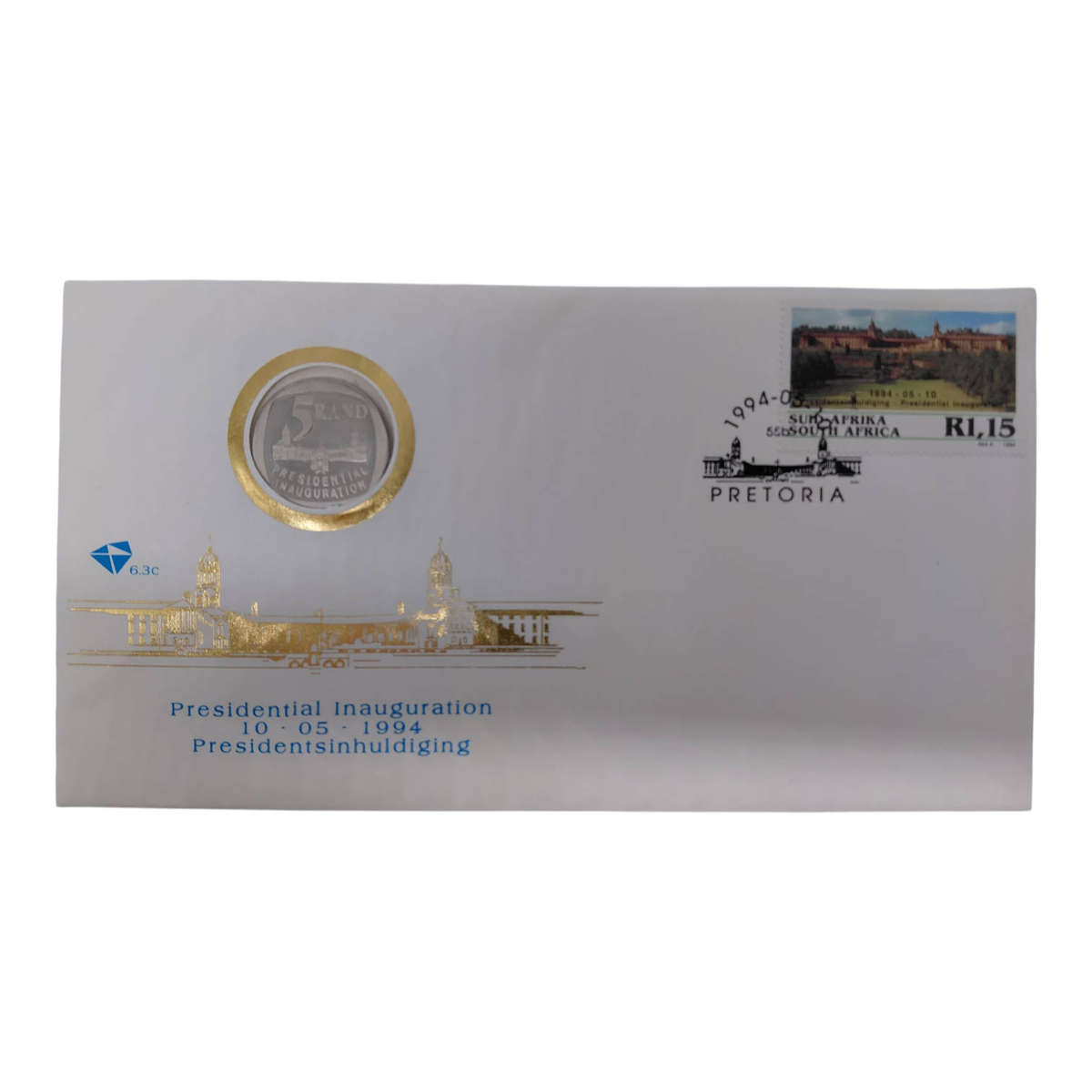 1994 Presidential Inauguration R5 Coin (Still Sealed in Original Letter)