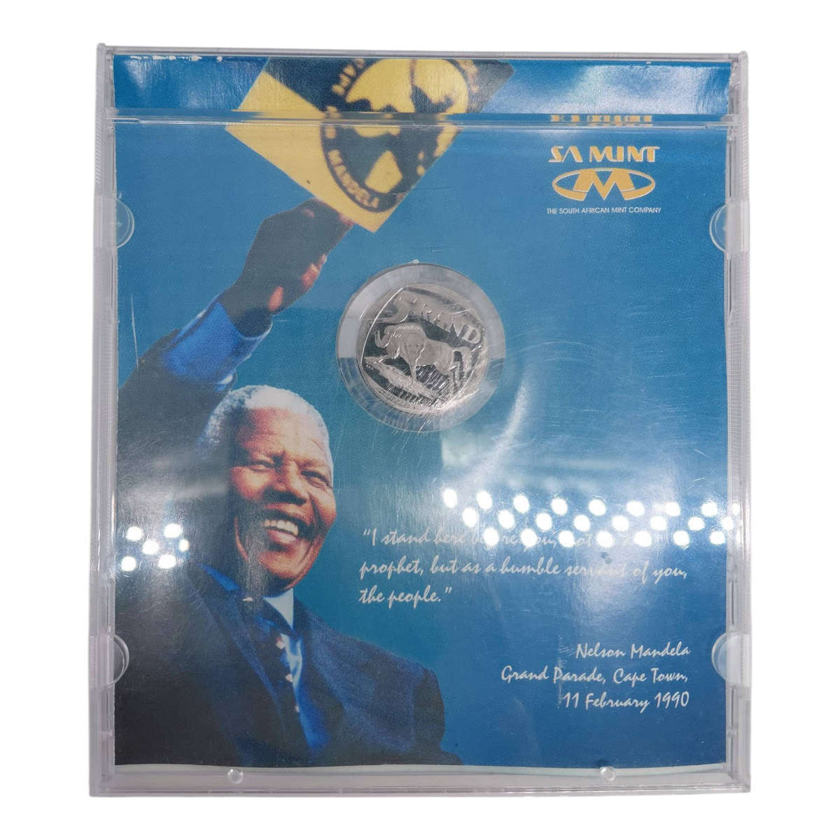 Nelson Mandela Grand Parade  Cape Town, 11 February 1990 Smiley Mandela R5 (in Original CD Case 