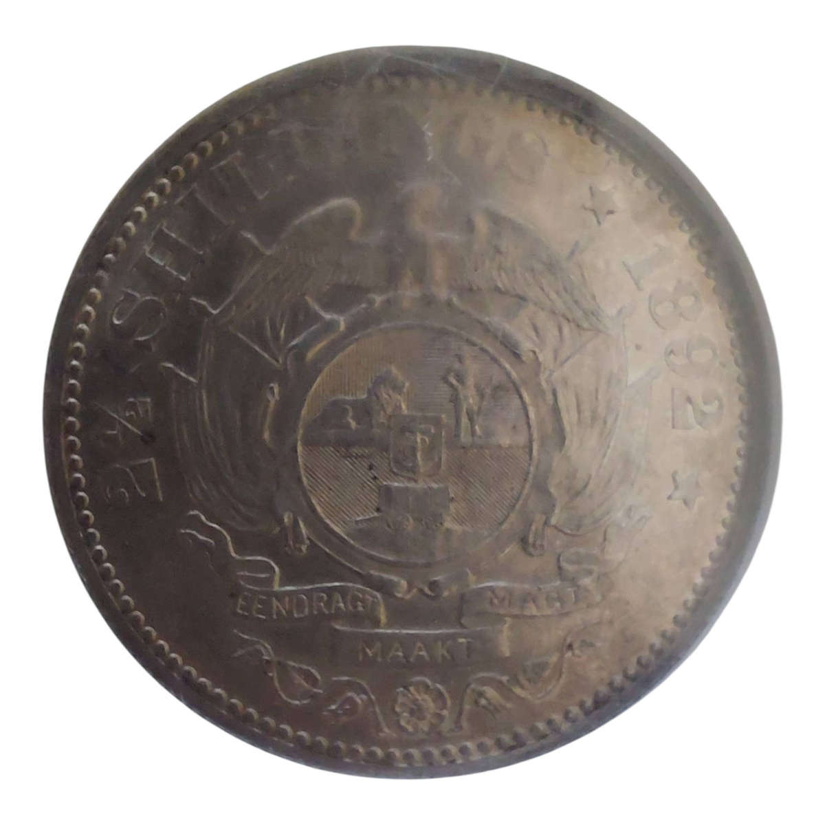 South Africa 1892 2.5 Shilling  NGC Graded AU55