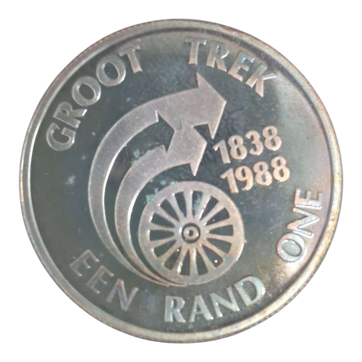 1988 South Africa R1 Silver Proof  The Great Trek (.800 Silver)