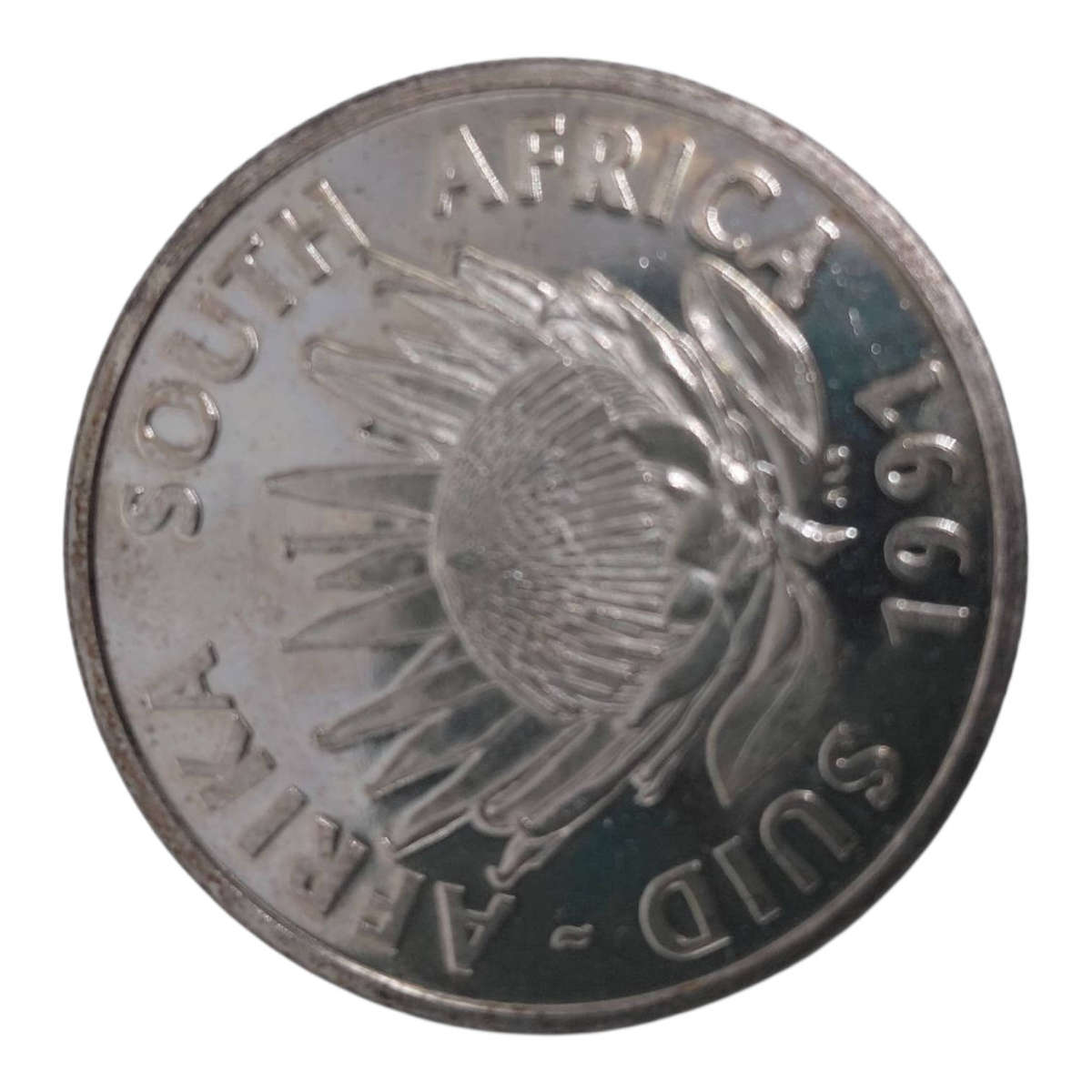 1991 South Africa R1  100 Years of Nursing Commemorative Protea Coin (No COA or Box)