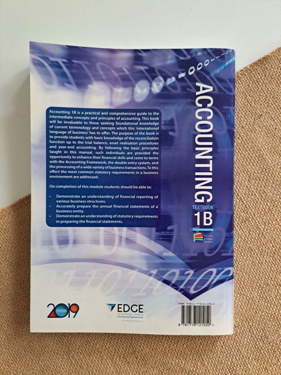Accounting textbook 1B 2019 edition