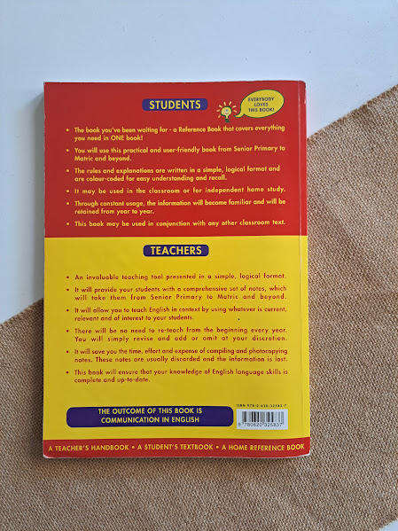 English Handbook and study guide senior primary to matric