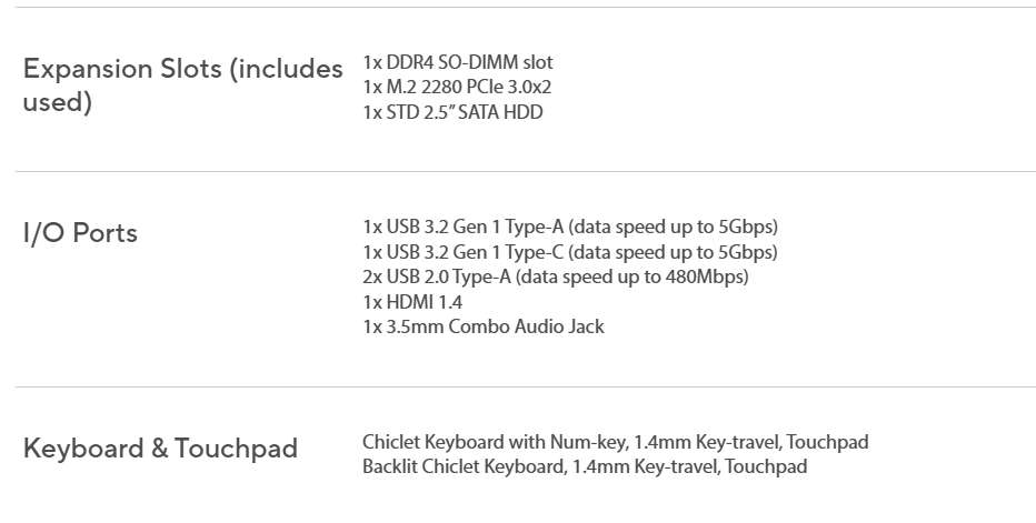 ASUS VIVOBOOK M515DA-RYZEN 5-3500U-8GB DDR4-256GB SSD-HD-RADEON GRAPHICS