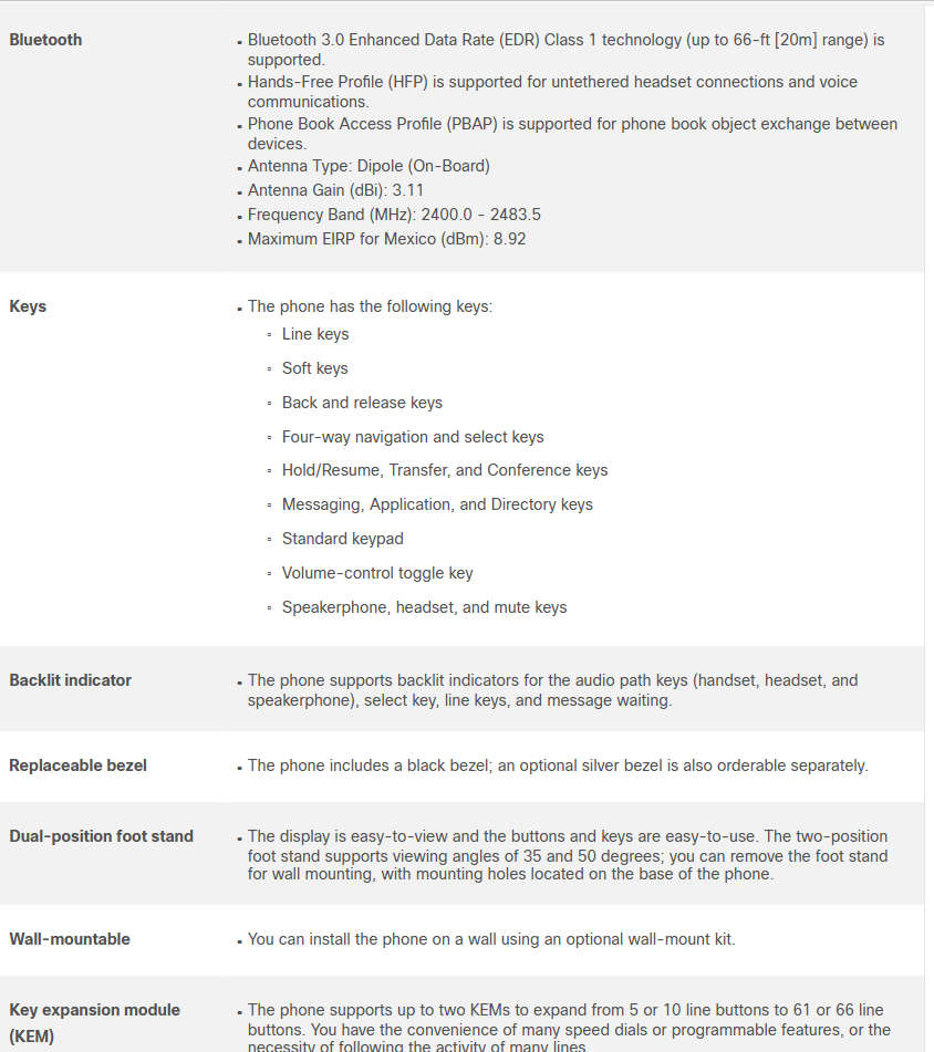 Cisco UC Phone CP8851