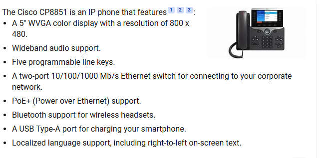 Cisco UC Phone CP8851