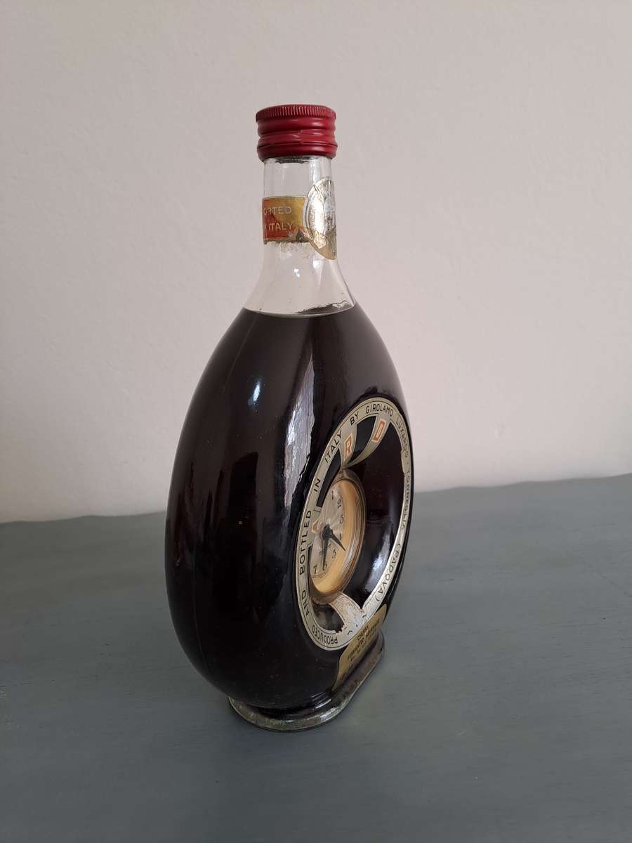 RARE GIROLAMO LUXARDO Italian Ardo  Wine With Mercedes Clock, 18%, 740ml