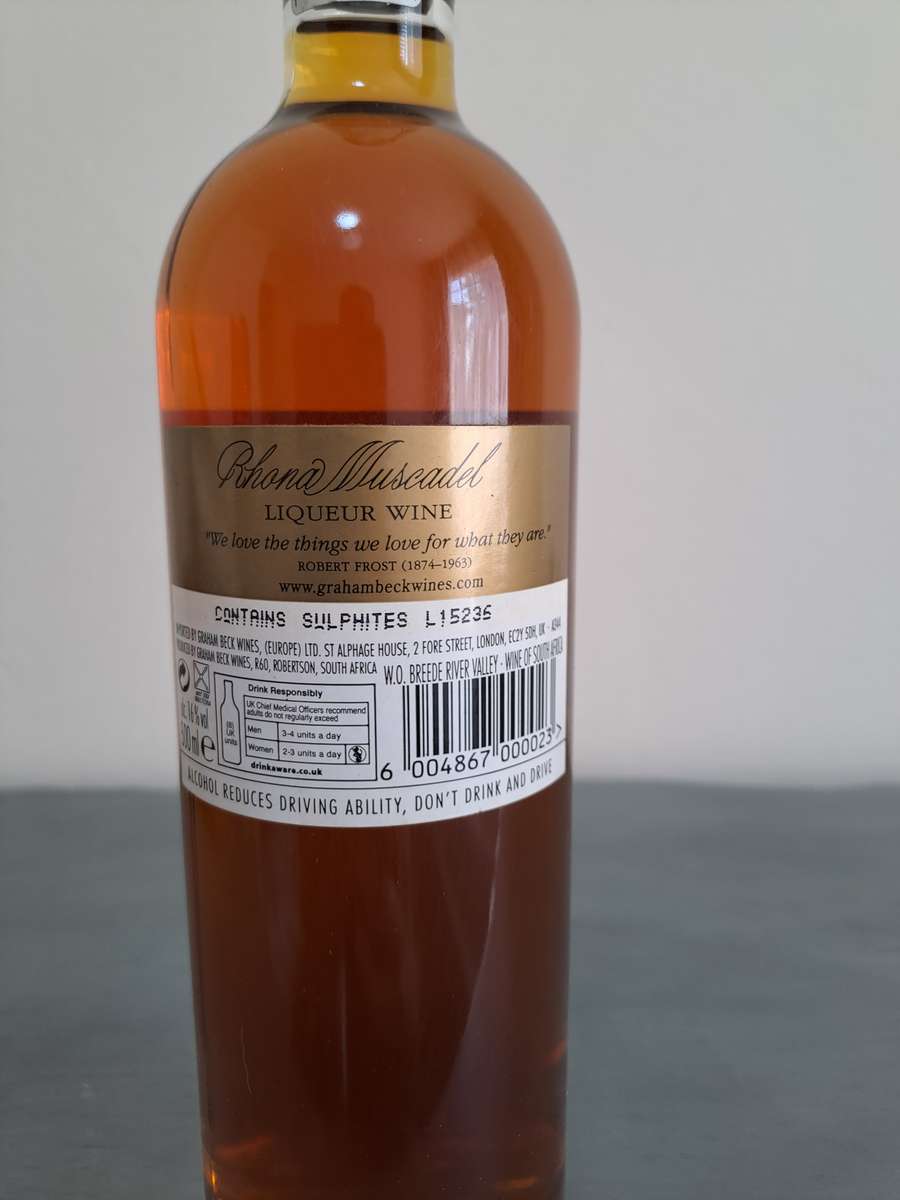 2013 Graham Beck Rhona Muscadel, 500ml, 16%